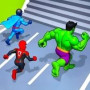 Hero Transform Race is an exciting action-racing game where you not only have to run fast but also transform into superheroes to overcome suitable obstacles.