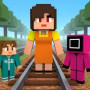 The blocky, voxel-style graphics of Squid Game: Craft Runner combine with the intensity of the hit series to create a fast-paced running game